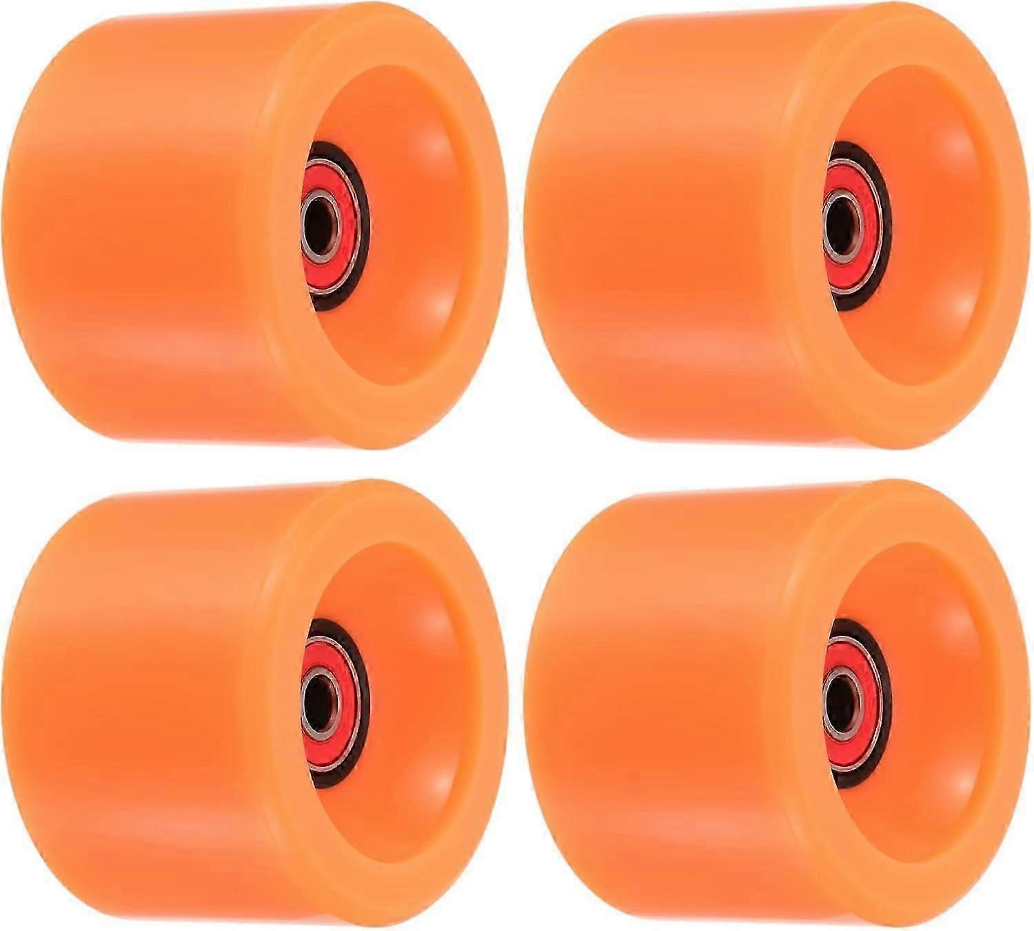 78A Longboard Wheels with ABEC-9 Bearings, Soft Cruiser Wheels for Skateboards Orange