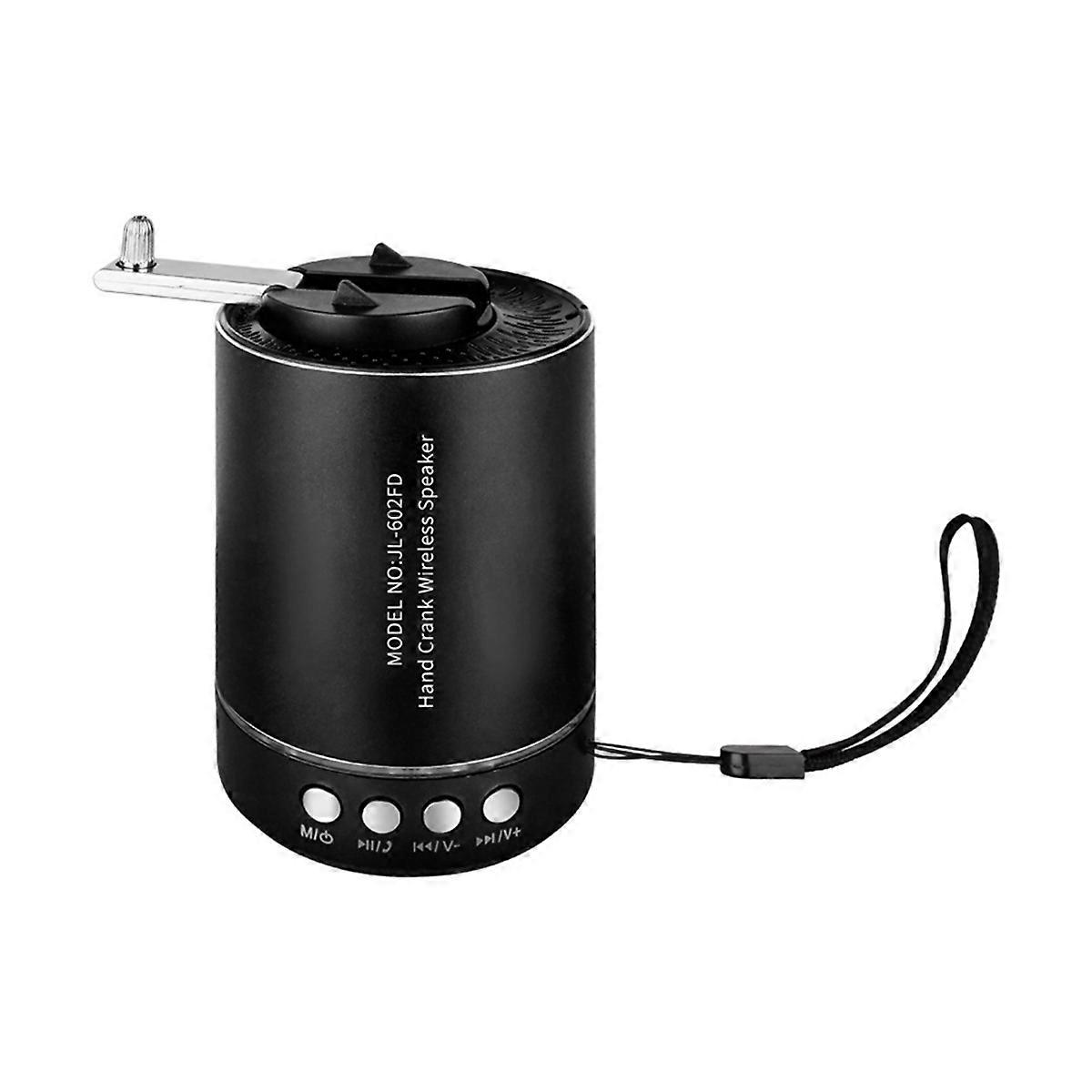 Hand Crank Bluetooth Speaker for Outdoor Camping Black