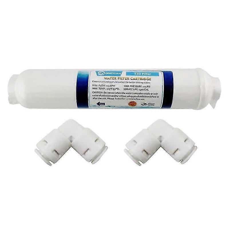 Quick Connect 10 In T33 Water Filter with 2pcs Fitting Water Purifier Inline