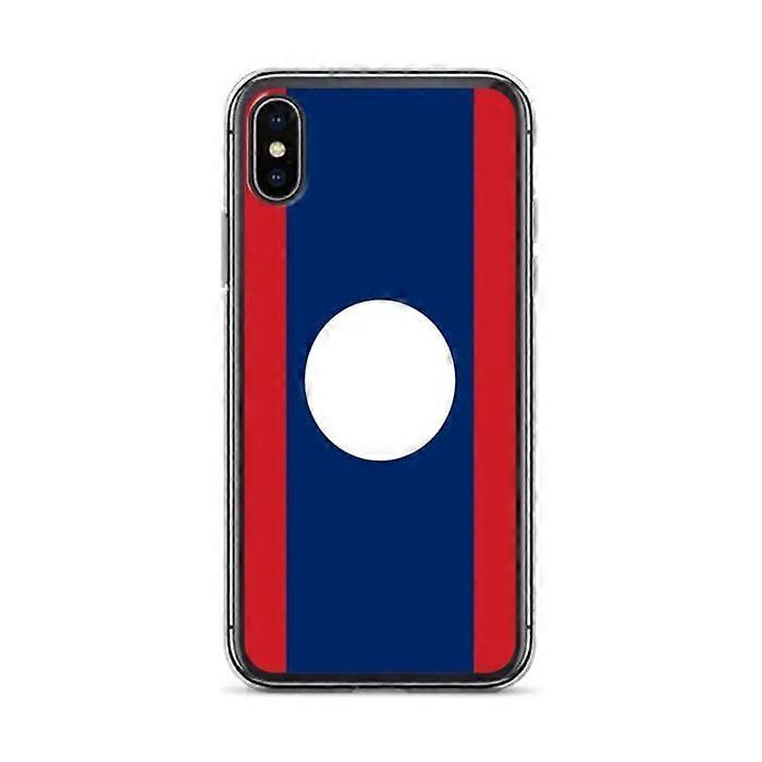iPhone Case - Laos Flag - Flexible - Transparent Plastic - Slim and Lightweight Design