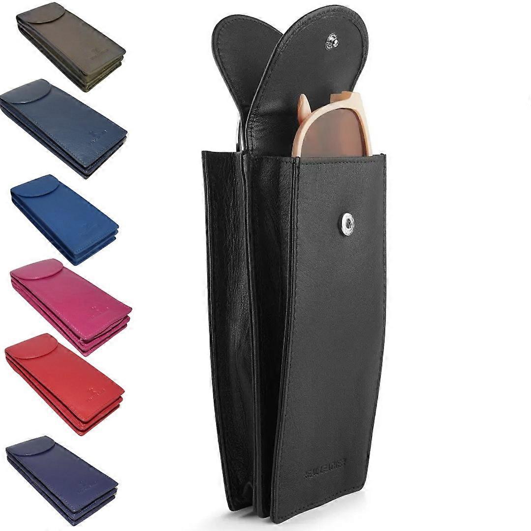 Primehide Leather Double Glasses Case 2 Compartments 16 cm x 7.5 cm x 3 cm
