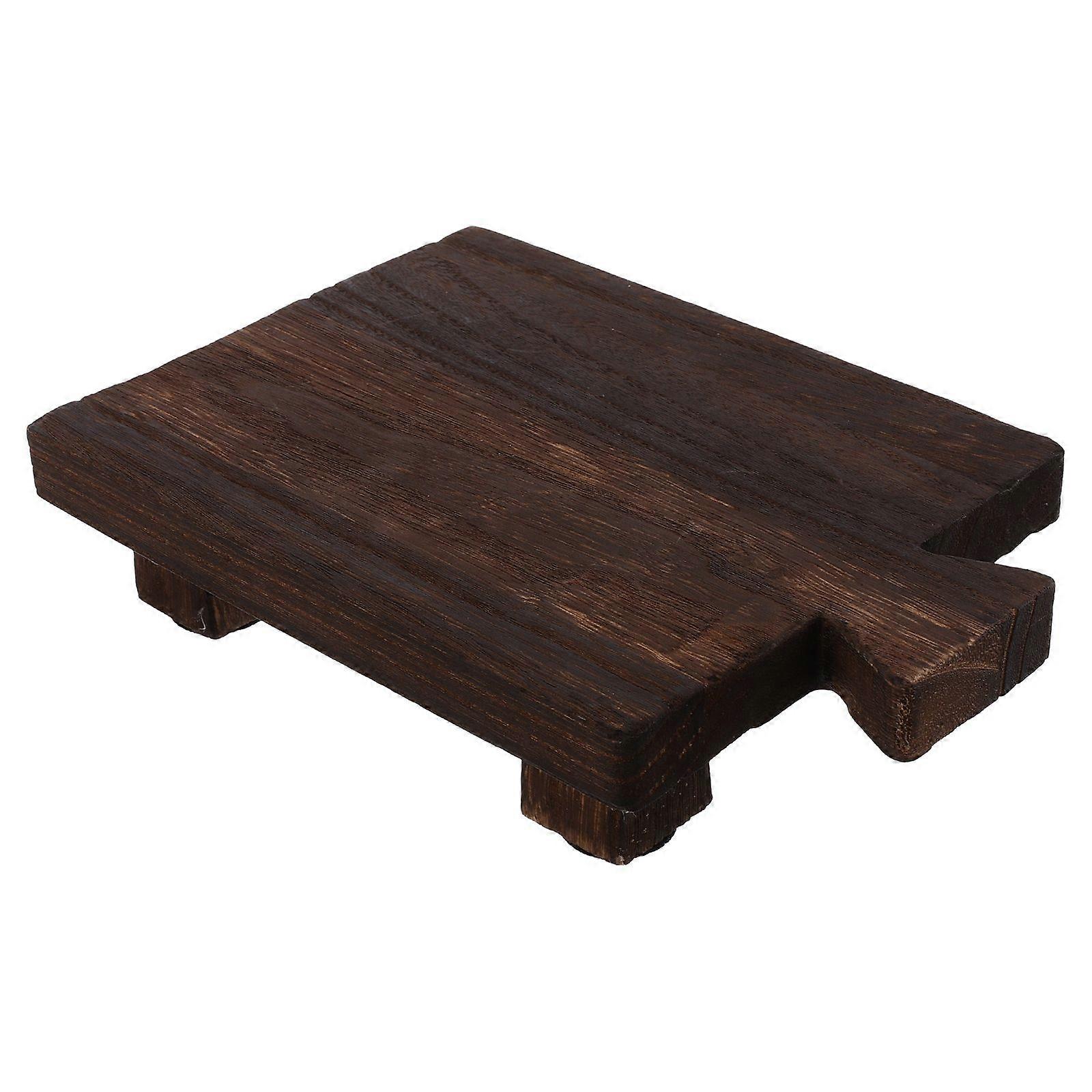 حامل صابون خشبي للحمام مقعد متعدد الوظائف حامل قاعدة خشبية ريفي قاعدة التمثال صينية خشبية لمزهرية نبات الصابون وإكسسوارات الحمام