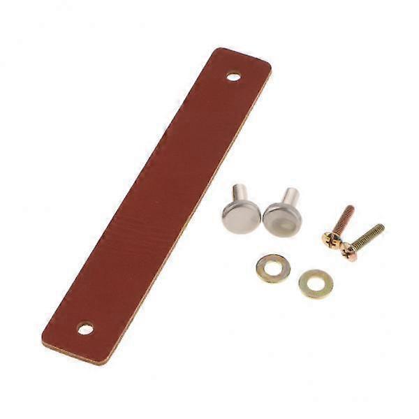 2x Handmade Leather Door Pull Drawer Cabinet Handles