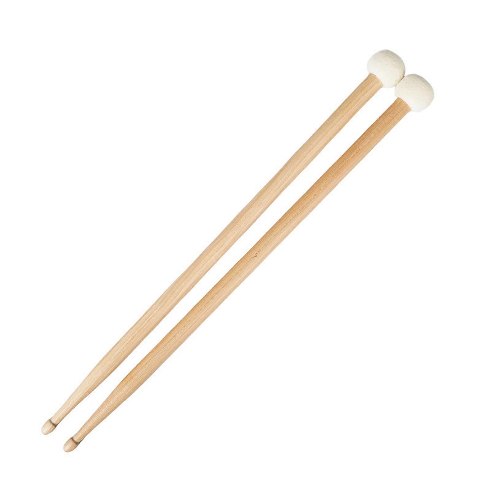 Double Head Drum Hammer Percussion Instrument Practice Playing Drum Mallets Felt Head Drum Sticks Timpani Drumsticks