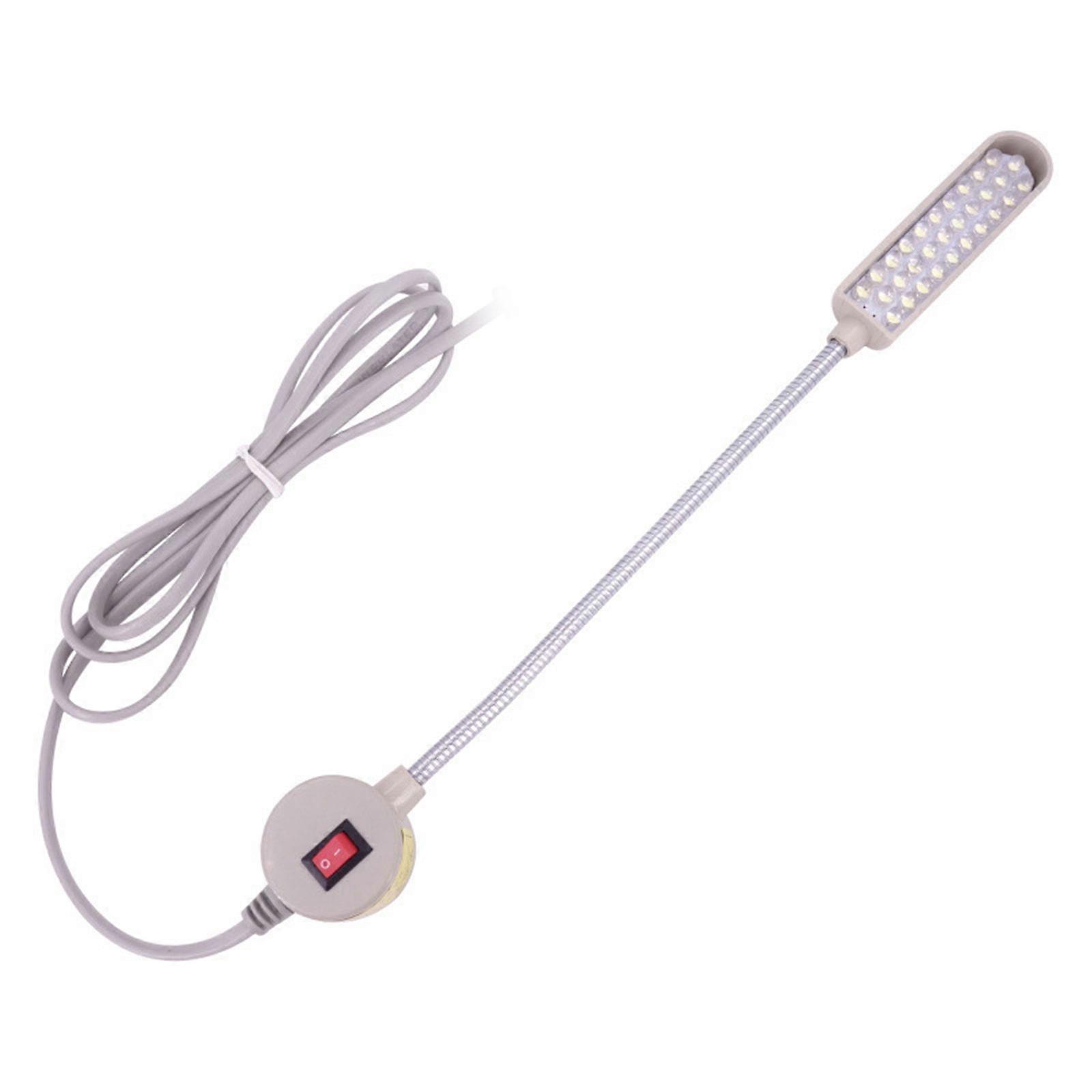 Sewing Machine Light Flexible Gooseneck 30-Bulb 2W LED Light Magnetic ON/Off Button for Household Use Workbench