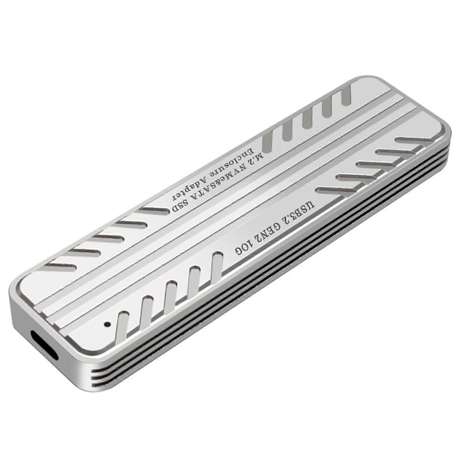 M2 Hard Disk Box Support NVME /Sata Dual-protocol 10Gbps Mobile Hard Disk Enclosure RTL9210B Chip-Control USB3.2 Type-C