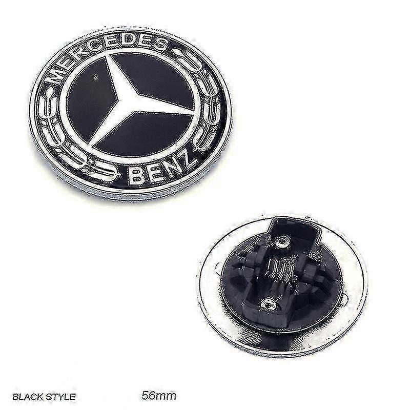 Suitable For Mercedes Benz Hood Logo, Engine Hood Flat Logo, Wheat Ear Logo, C-class, E-class, S-class, W204 Hood Modification Logo