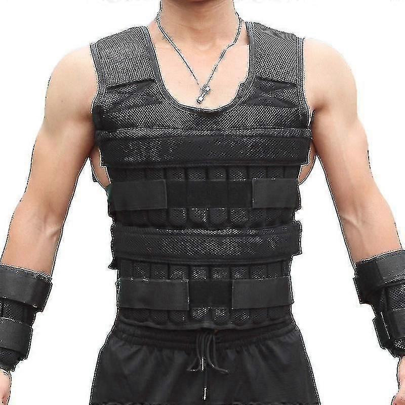 30kg Loading Weight Vest For Weight Training Adjustable Waistcoat Jacket Sand Clothing Boxing Workout Fitness Gym Equipment