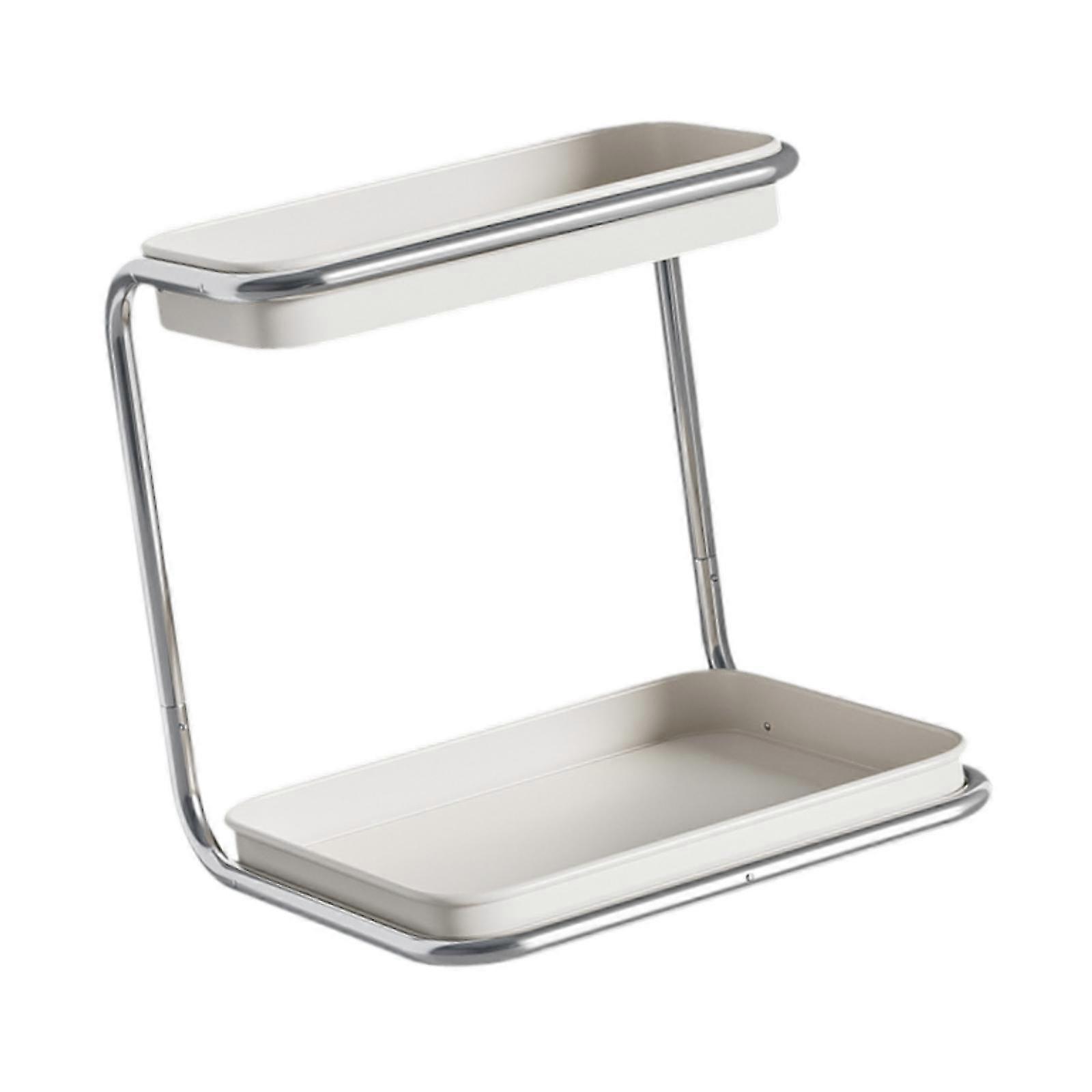 2 Tier Seasoning Rack Condiment Organizer Space Saving Sturdy Perfume Stand