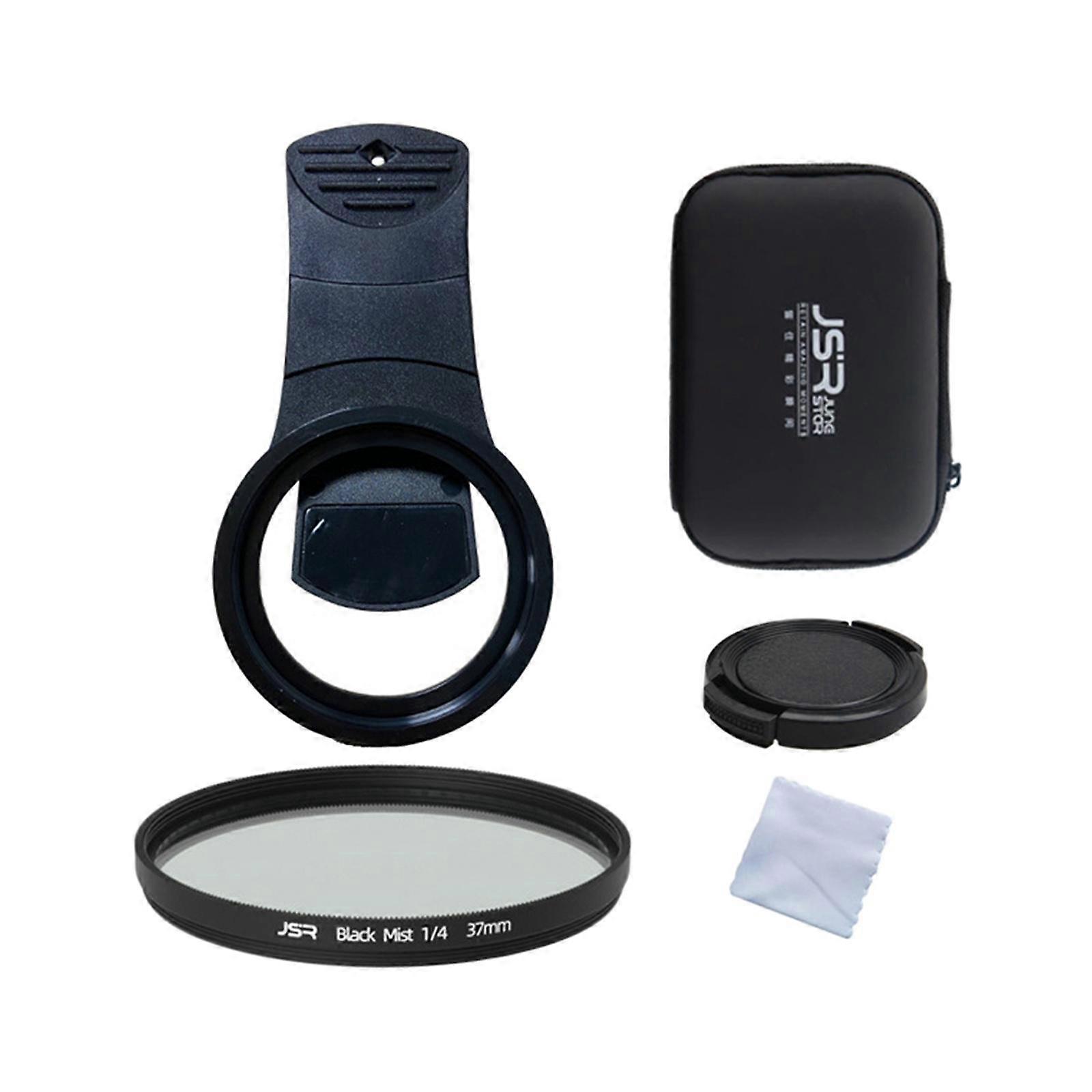Portable 37mm Phone Camera Lens Filter with Clip, Lightweight Optical Glass