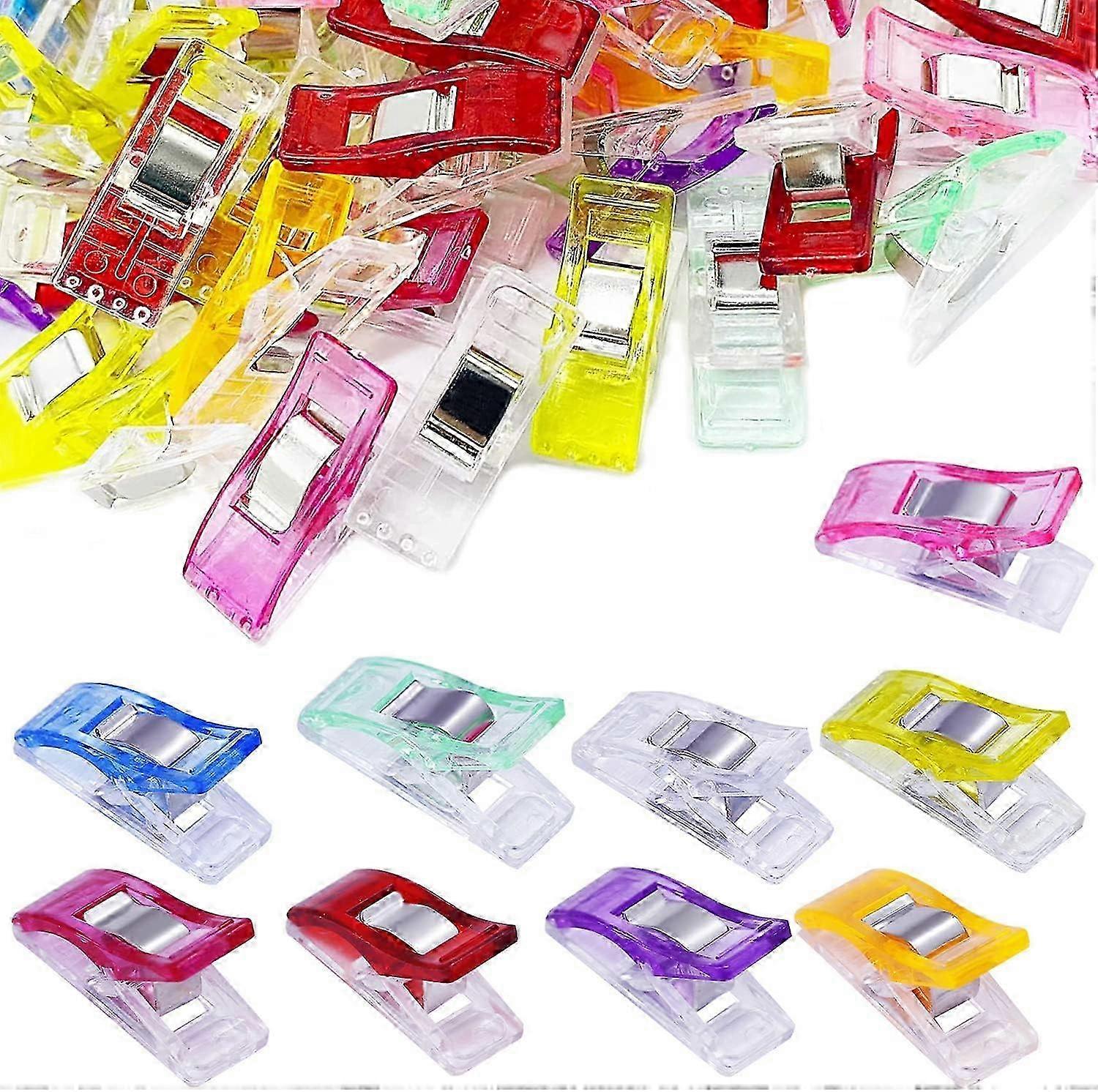 Sewing Clips for Fabric Quilting Applications, Versatile Plastic Clips for Crafting, Dressmaking, and Hanging Objects (Set of 30)