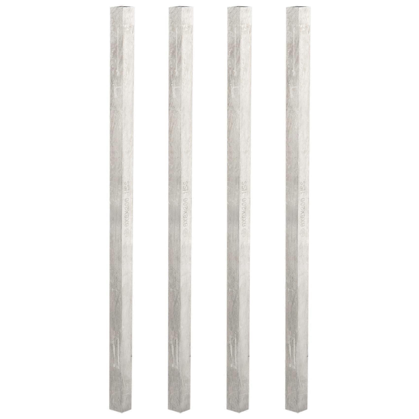 HSS Square Cutting Tool Bits for CNC Lathe, 8x8x200mm, 4pcs