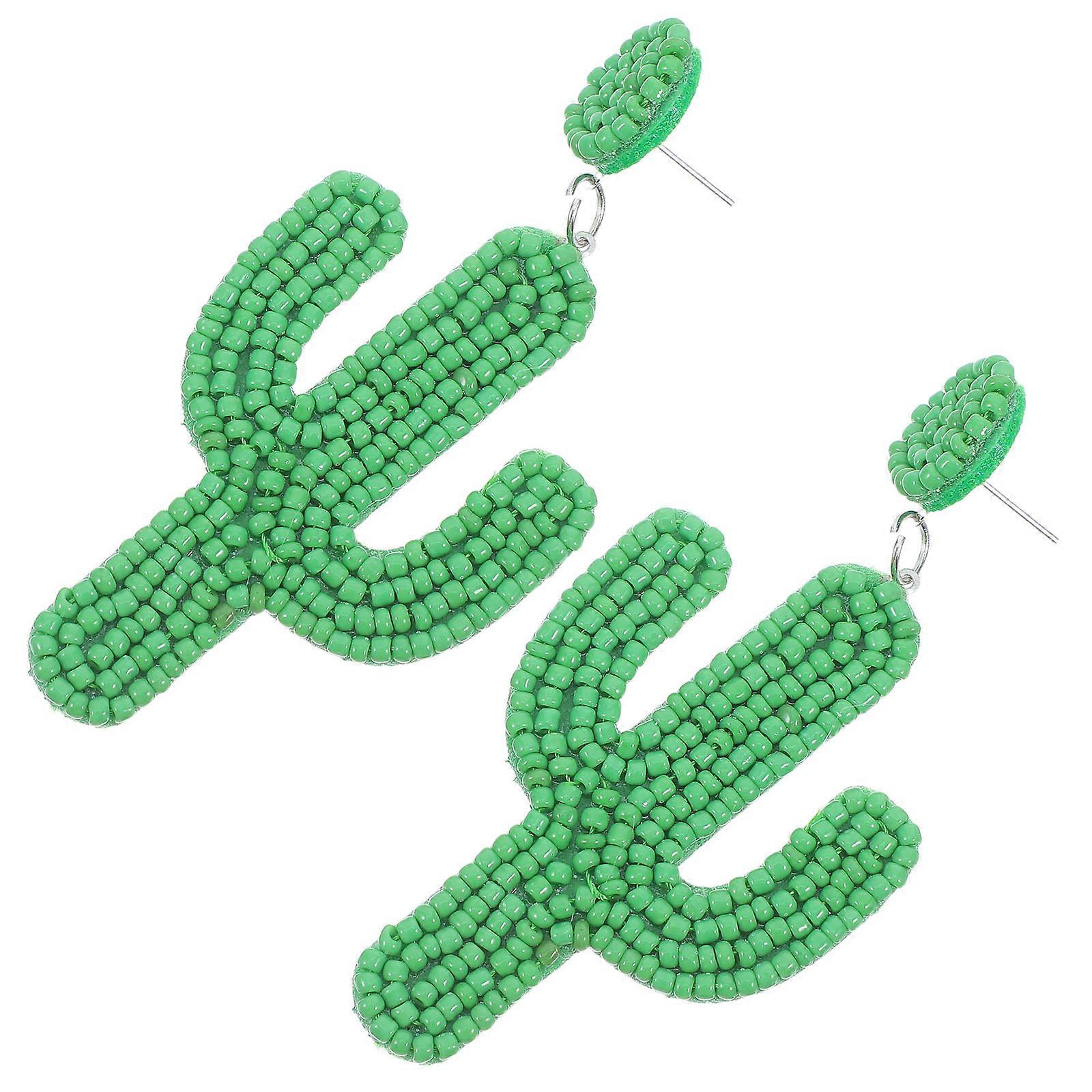 Unique Cactus Appearance Earrings, Add Sparkle to Your Outfit, Stylish Choice