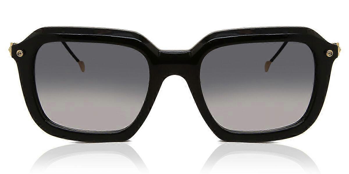 Yohji Yamamoto SLook 006 M001 Full Rim Pure Black Unisex Square Sunglasses UV0 Original