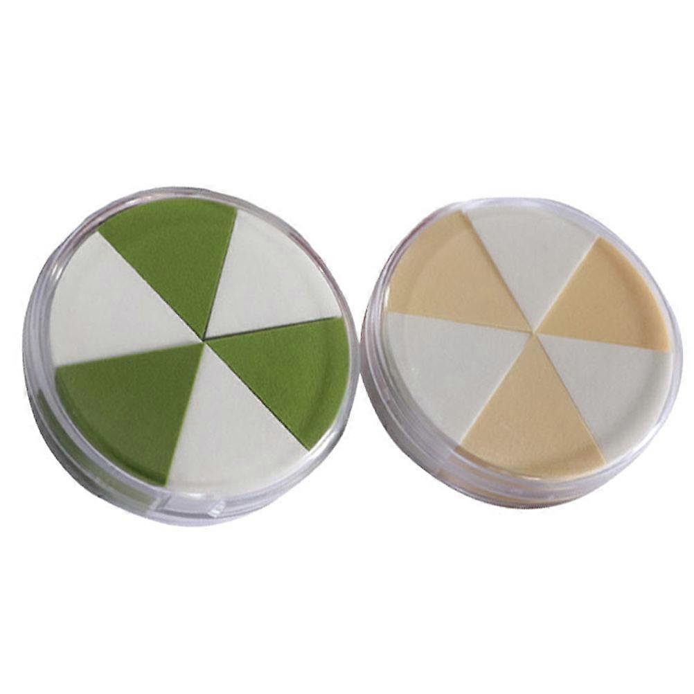Foundation Sponge for Liquid Makeup Triangular Shape Non-Excessive Absorption 2Pcs