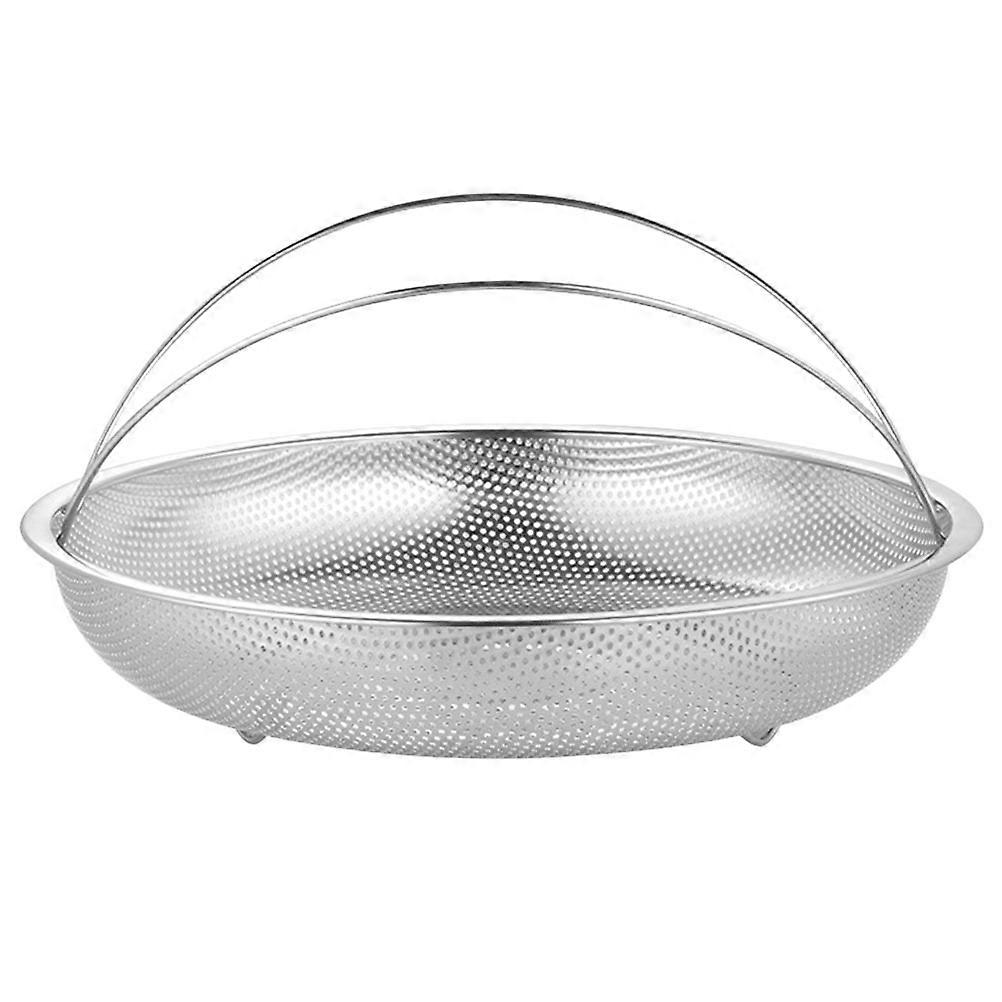 Stainless Steel Steamer Basket Perforated Cooking Tool for Dumplings, Buns, and Vegetables – Lightweight with Handle for Easy Use and Storage