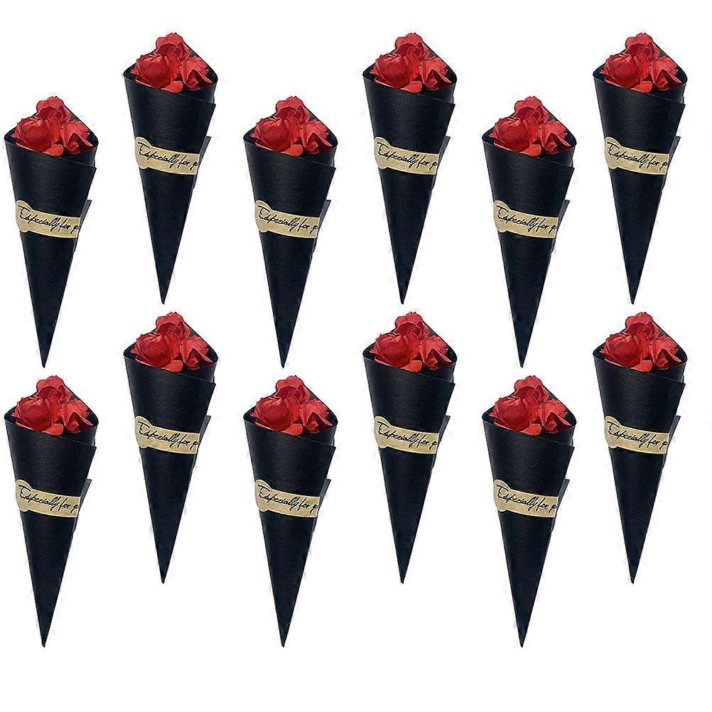 Mini Rose Bouquet for Decor Made of Paper Material Multi Color Forever Blooming 20 Pcs