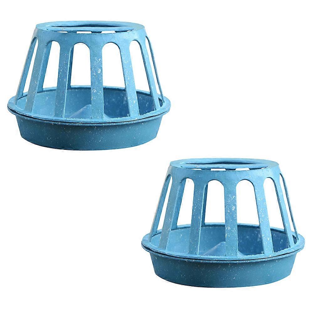 Plastic Poultry Drinker Feeding Container for Chickens Ducks Geese Pigeons Poultry Breeding 2Pcs