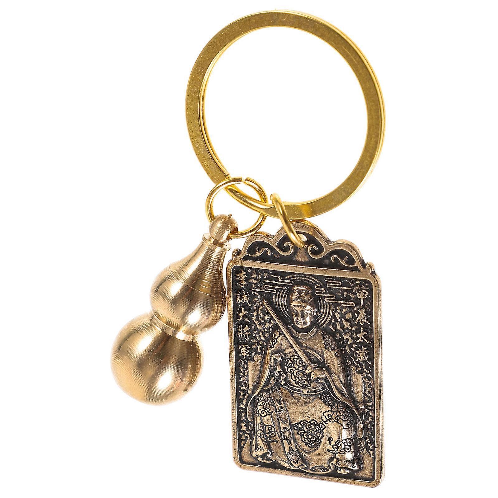 Cartoon Keychain Taisui Keychain Chinese Style Pendant Shape Copper Hanging Ornament Decorative Item 1Pcs