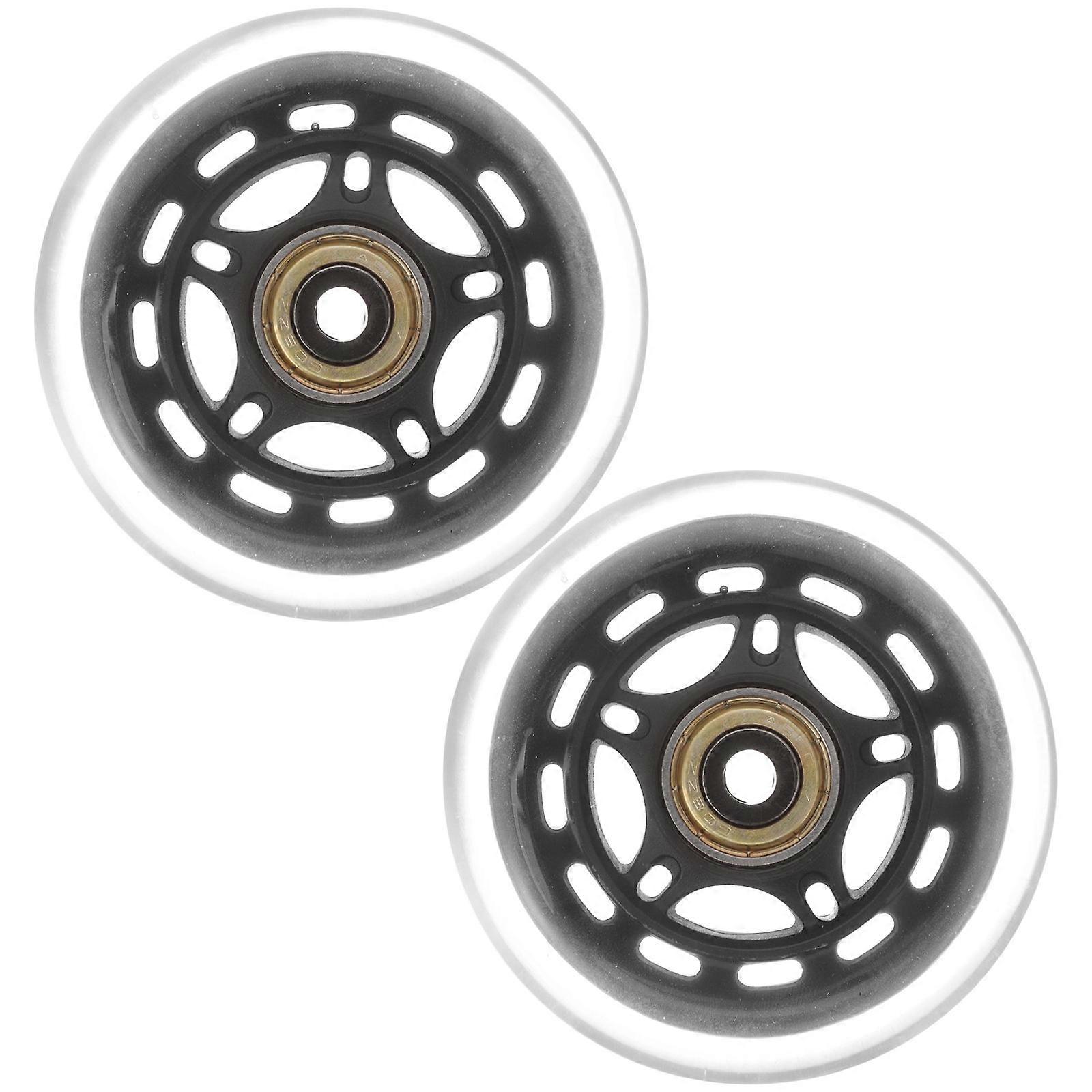 Outdoor Wheels for Roller Skates Wear-Resistant Transparent Skate Accessories Replacement 2Pcs