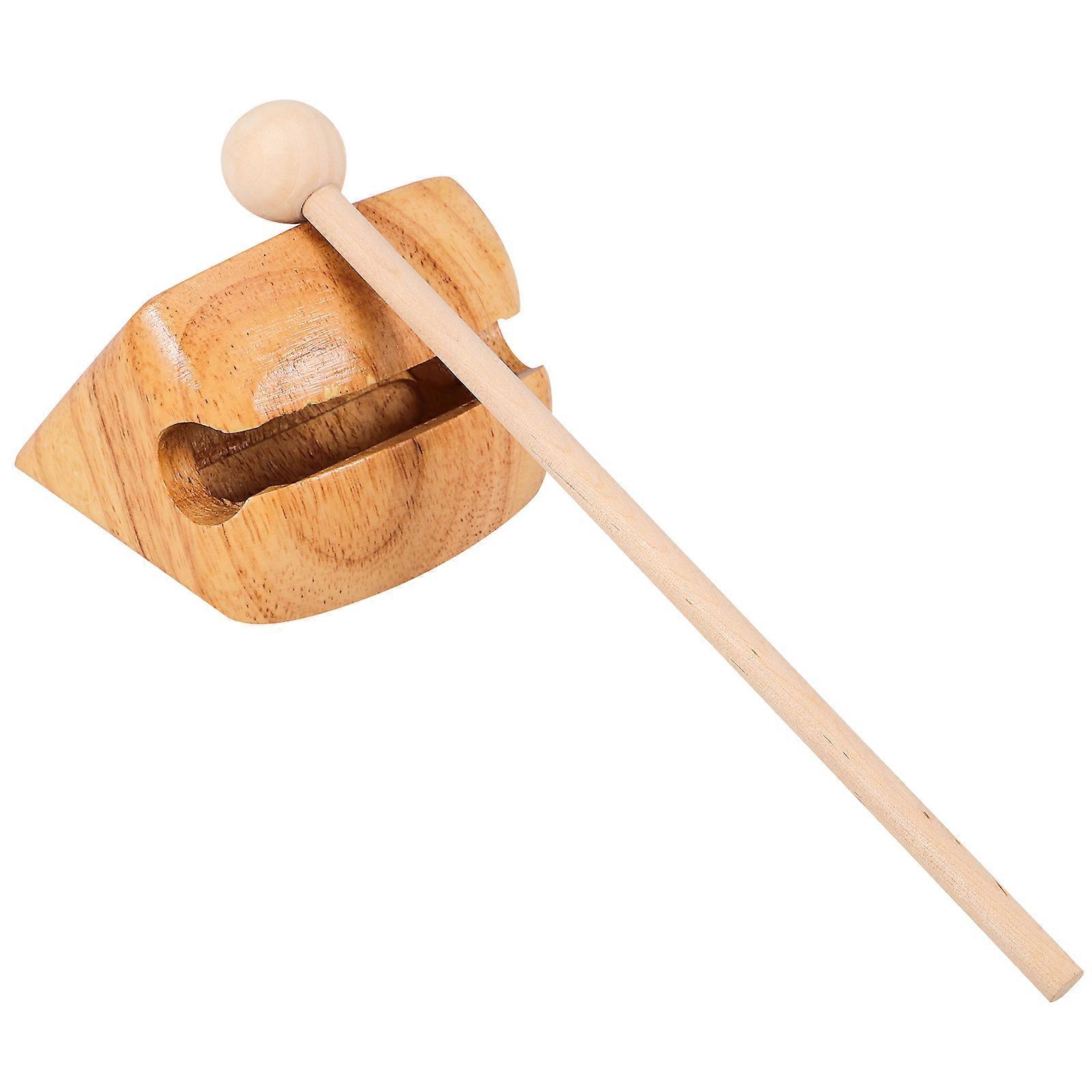 1 Set Wooden Percussion Instrument for Traditional Buddhist Music – Natural Wood Musical Toy for Boys to Develop Creativity and Listening Skills