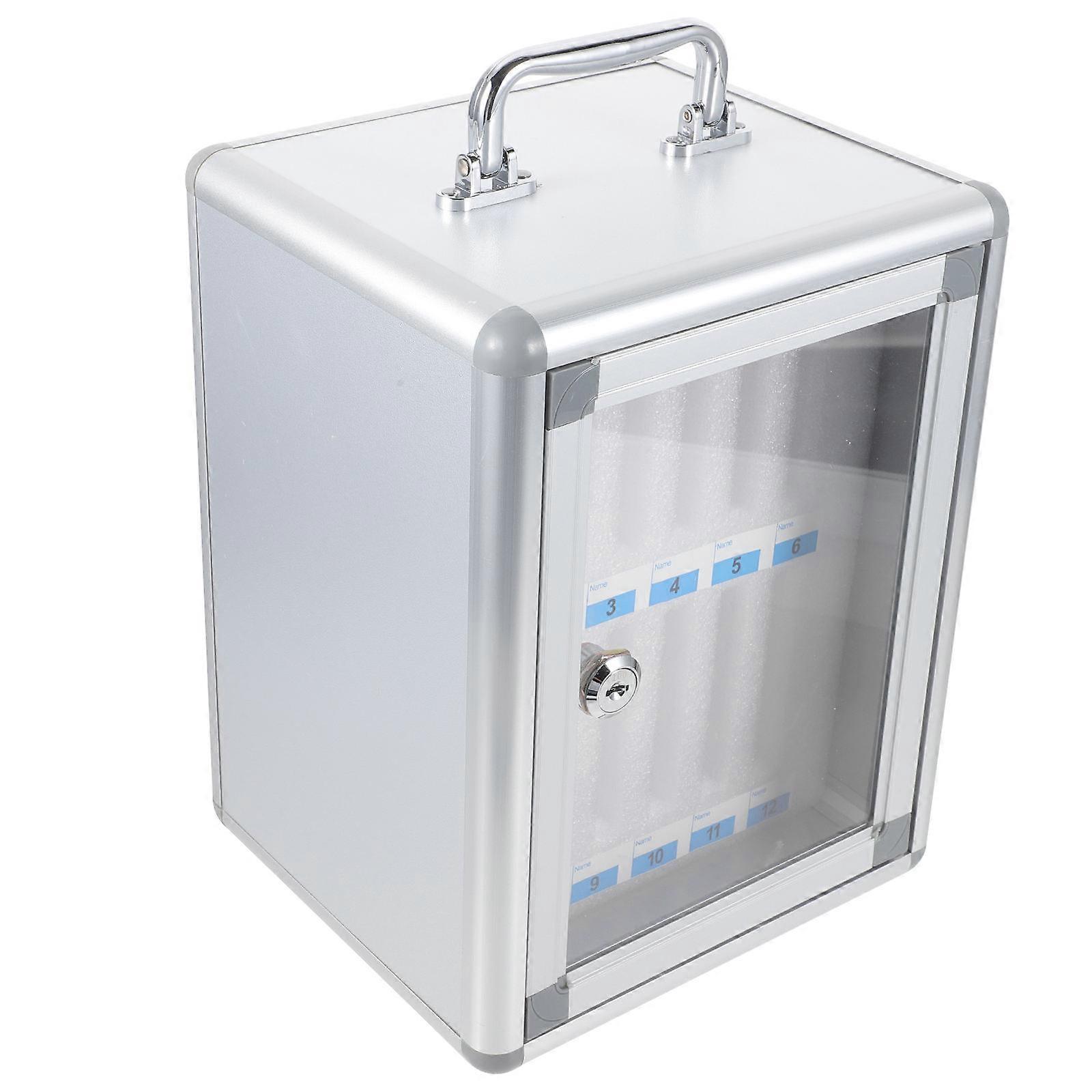 Mobile Phone Locker Box with Handle Stylish Smartphone Storage Case for Offices, Schools, and Restaurants