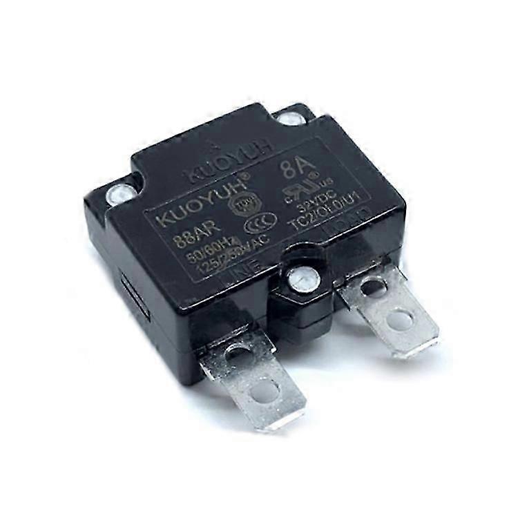 KUOYUH Safety Switch Overload Switch Circuit Breaker Overcurrent Protector 88AR Series 8A 125/250VAC Automatic Reset 1PC