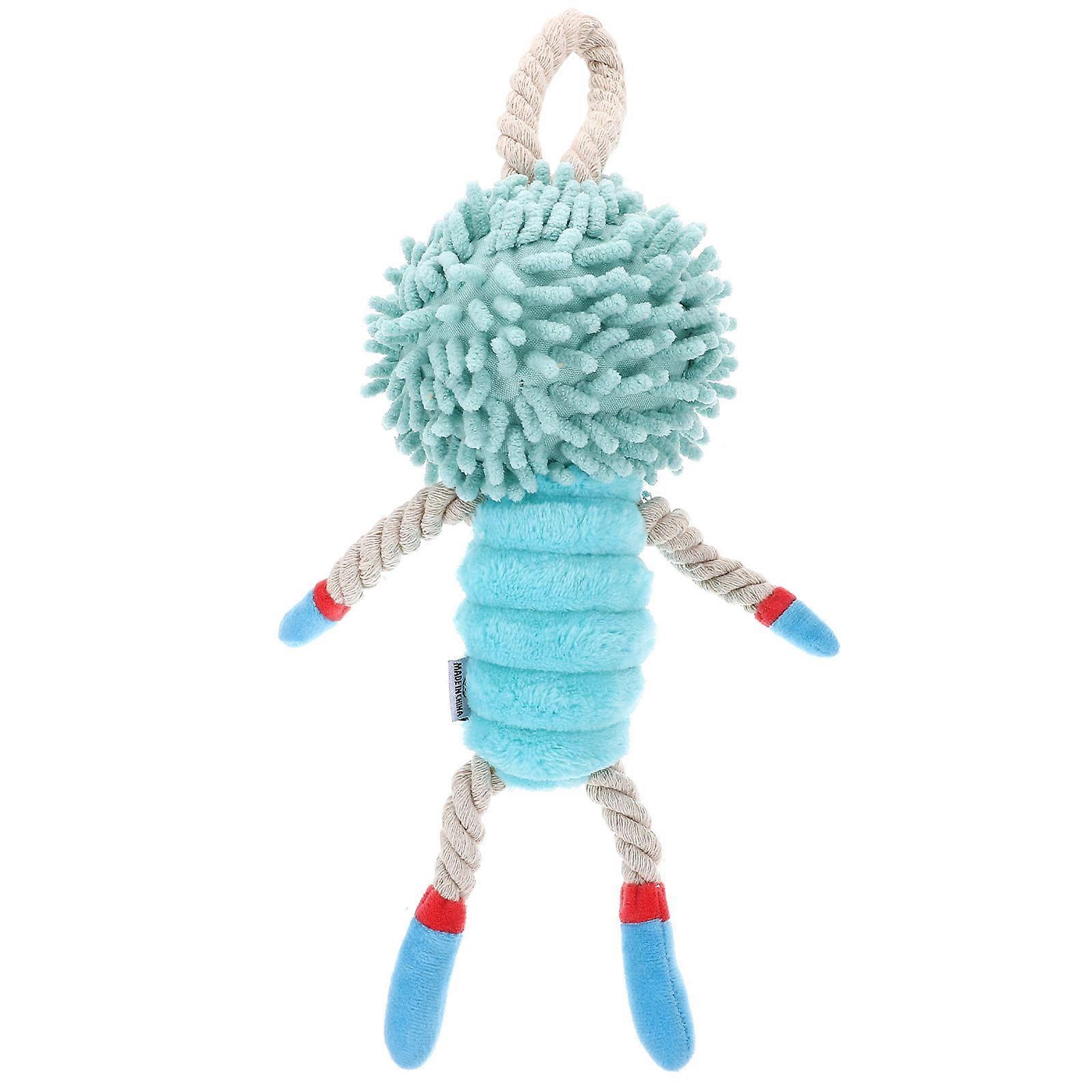Dog Toy Tug Bungee Rope Interactive Play Plush 22x10x36cm Squeaky Sound 1Set