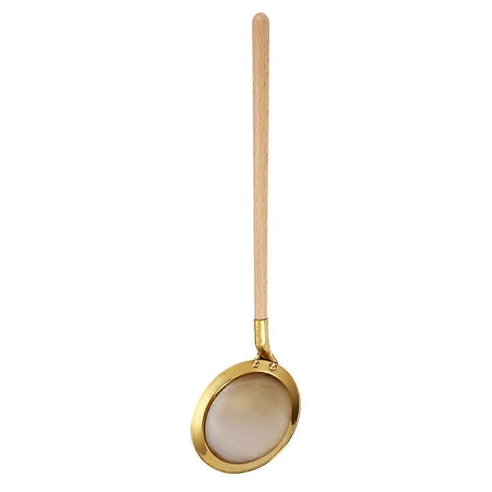 The **"Cooking Essential Stainless Steel Wooden Handle Mesh Skimmer Spoon Hot Pot Ramen Tool"** is a versatile kitchen utensil designed for tasks