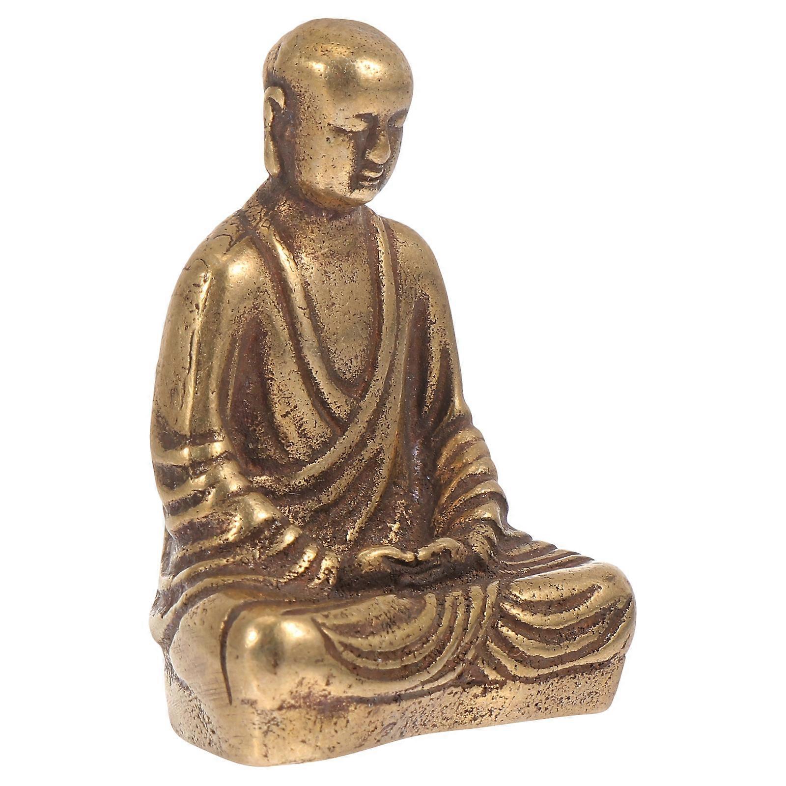 Golden Copper Bodhisattva Statue for Home Decor and Realistic 1Pc