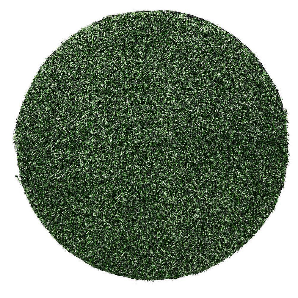 Wedding Table Decor Round Artificial Grass Table Cover For Dining Table Realistic Green 30.00X30.00X0.30CM Easy Maintenance 1Pack
