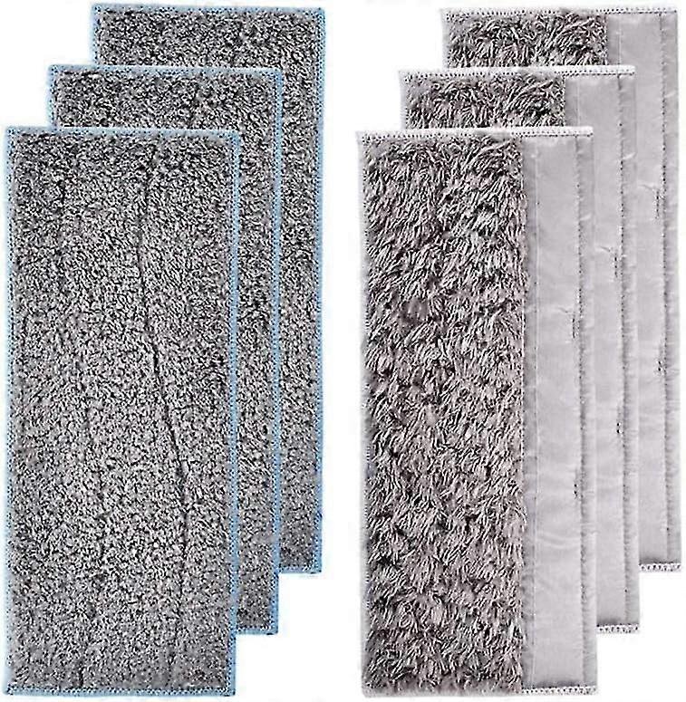 Washable Mops Pack for IRobot Braava Jet M6 - Includes 3 Wet Wipes and 3 Dry Wipes