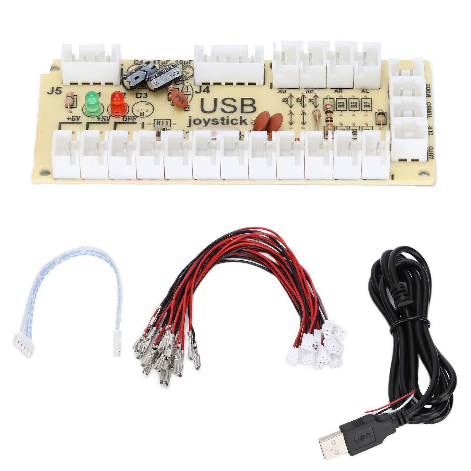 Contrôleur de jeu d'arcade, encodeur USB, zéro délai, bouton USB vers joystick pour PC, pour MAME, pour Raspberry Pi, RetroQM070916 (simple)