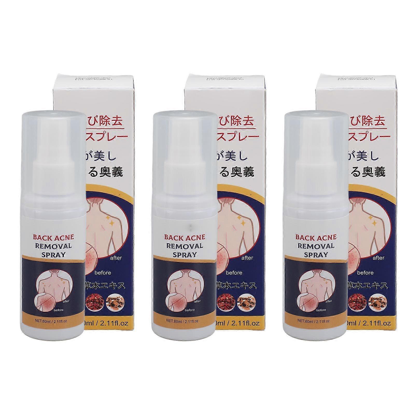 2025 Latest Model 3pcs 60ml Back Care Spray Remove Pimples Oil Control Softeni...