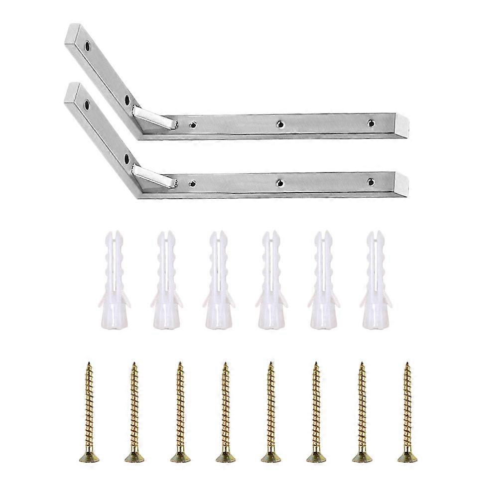 Stainless Steel Wall Shelf Brackets Set of 1 Practical Support Frame for Long-term Use Silver