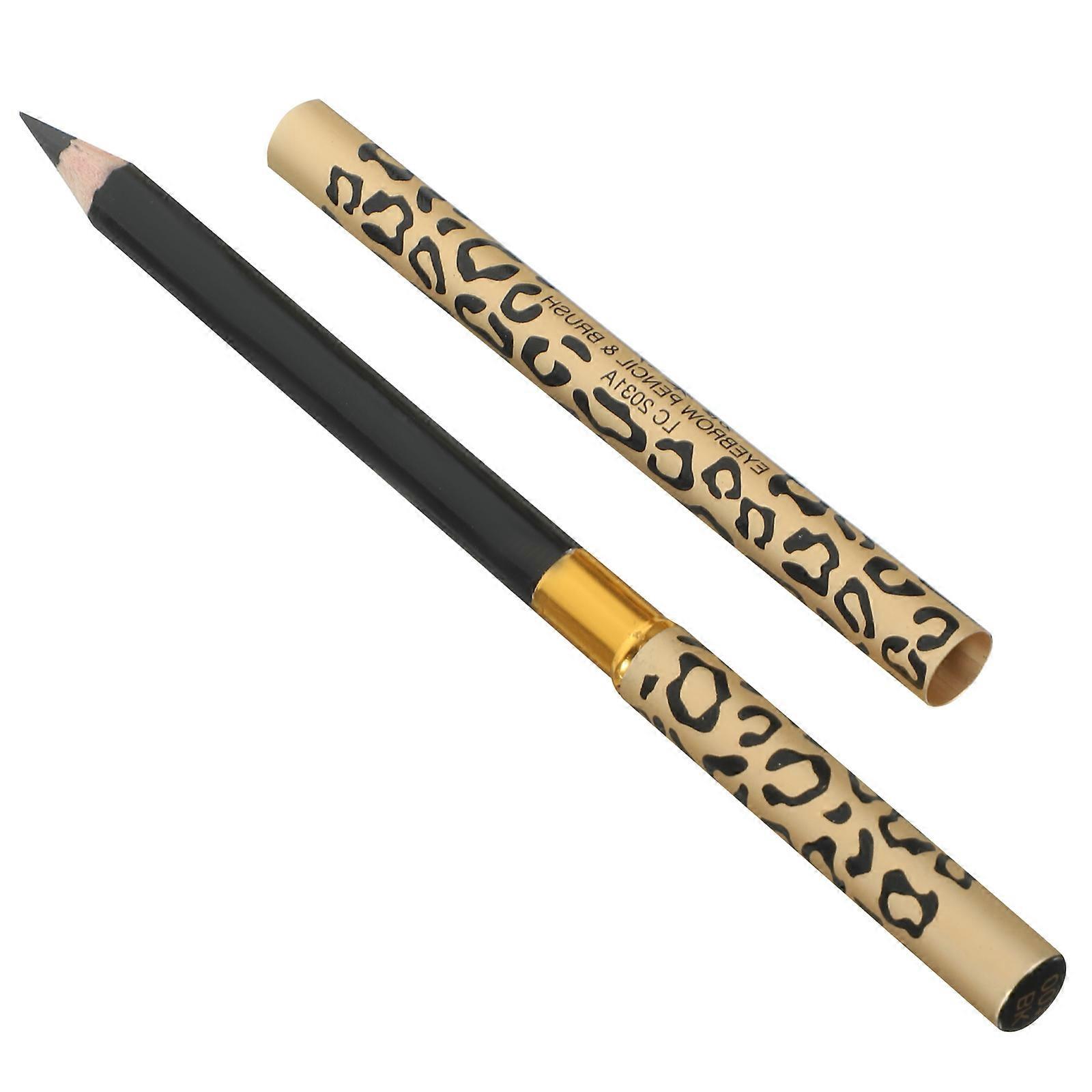 Crayon à sourcils précis avec pinceau, design à double tête pour un usage professionnel, forme cylindrique, matériau en bambou, lot de 2