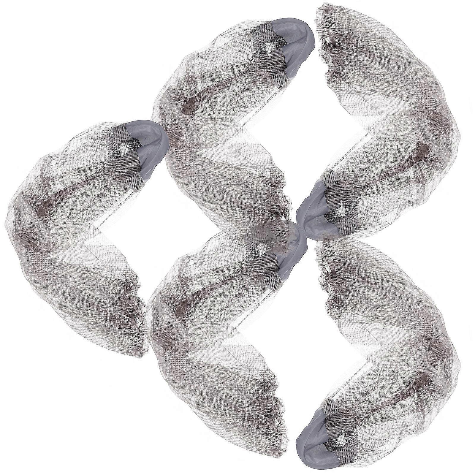 Breathable Net Material Mosquito Nets Hat Netting For Bugs 48x38cm Grey 5Pcs