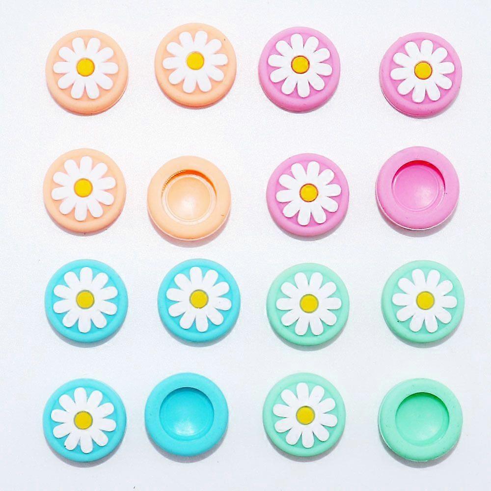 24pcs Controller Joystick Caps Silicone Thumb Stick Covers Cute Flower Analog Cap Joystick Replacement Grip Button Compatible With Ps5 Gaming Accessor