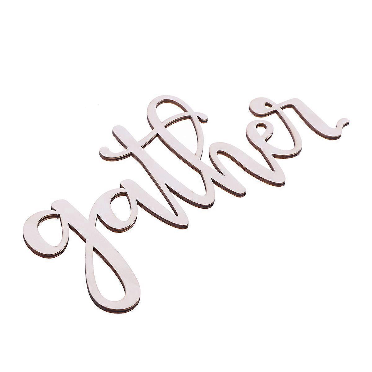 Wooden Gather Sign Home Décor Wall Art Rectangular Beige For Ornaments 1Pack