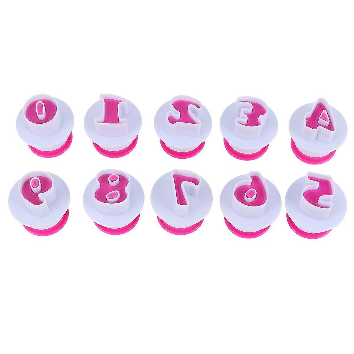 Fondant Number Molds Spring Cookie Moulds Portable Design Biscuit Cutters For Craft Making 1Set