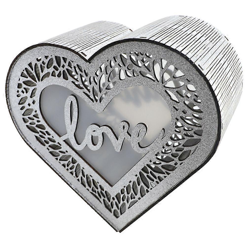 ウェディングカードボックスユニークなデザインのウッドカードボックス保持ヴィンテージアニバーサリーシルバー32.00X32.00X16.00CM 1個