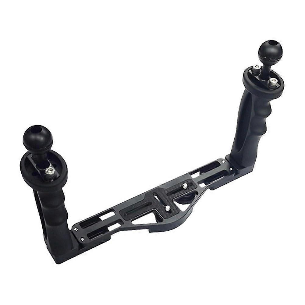 Underwater camera mount with dualhandle stabilizer system Housing mount for underwater photography