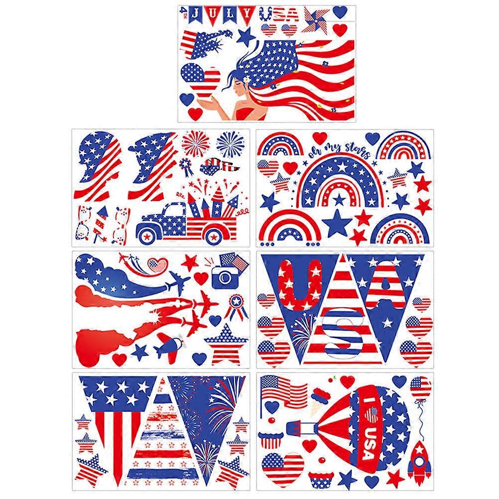 Independence Day Window Cling Window Stickers For Glass Decoration No Glue Or Adhesive Required 1 Set