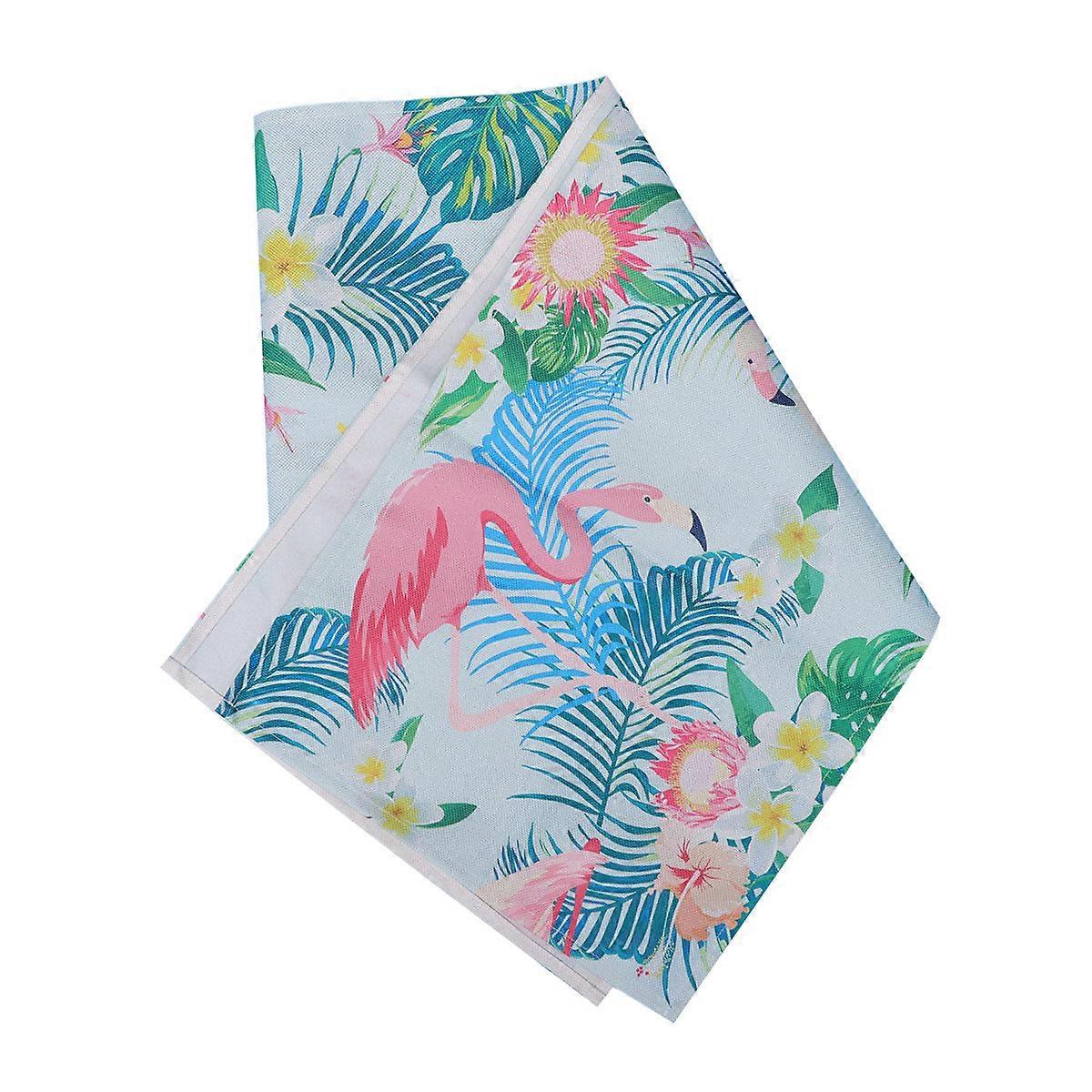 Bridal Shower Table Runner Decorative Rectangular Home Dining Wedding Party Banquet Decor Multi 40x170x0.2cm Polyester Flax 1Set