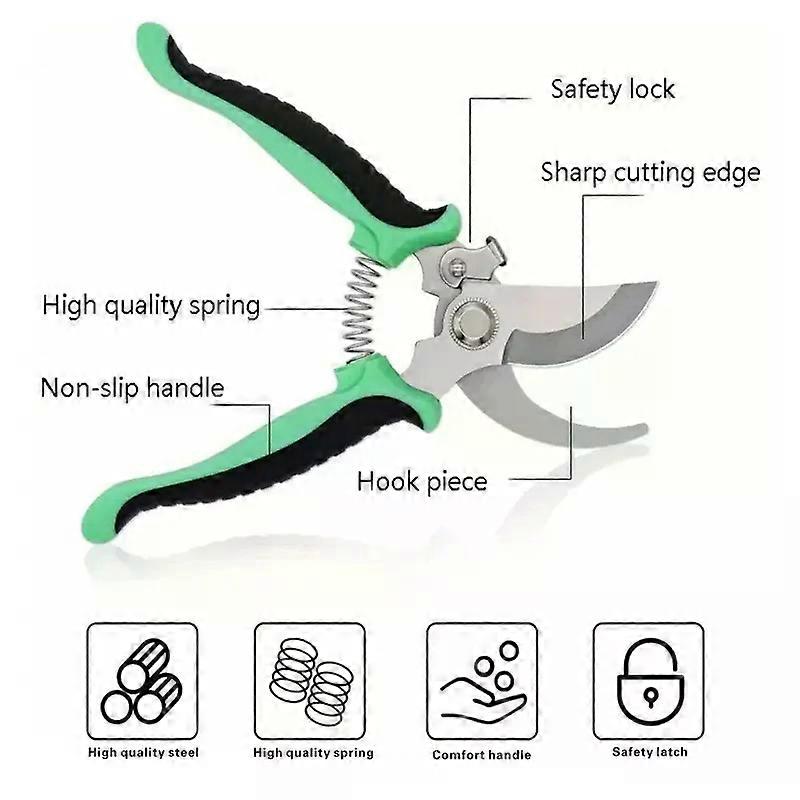 Pruner Garden Scissors Professional Sharp Bypass Pruning Shears Tree Trimmers Secateurs Hand Clippers For Garden Beak Scissors