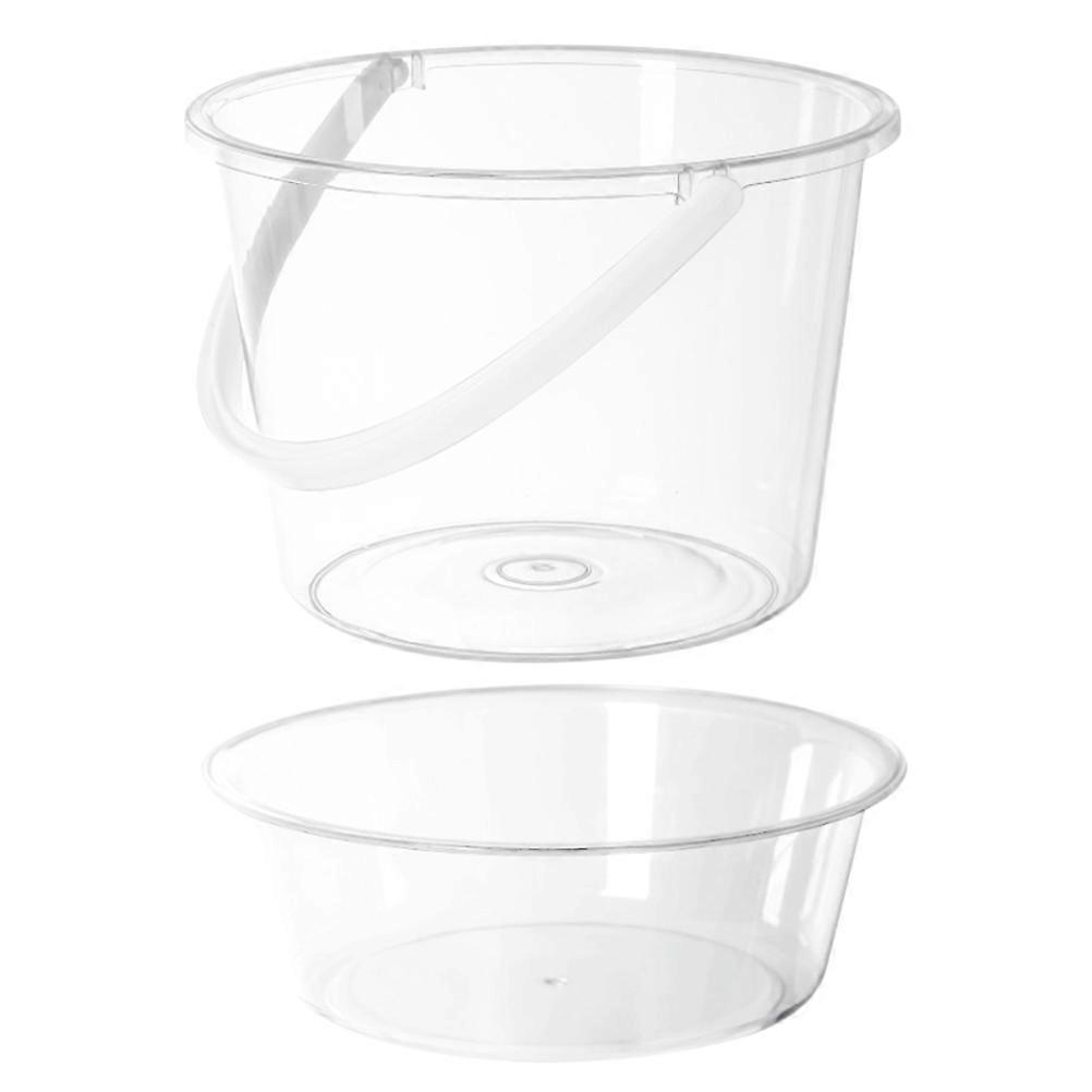 Clear Basin Square Wash Basin for Laundry Household Item 30.00X30.00X10.00cm 1Set
