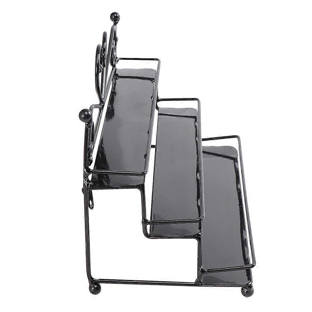 Nail Polish Storage Rack 1Pcs Black Durable Iron Cosmetics Rack for Efficient Storage