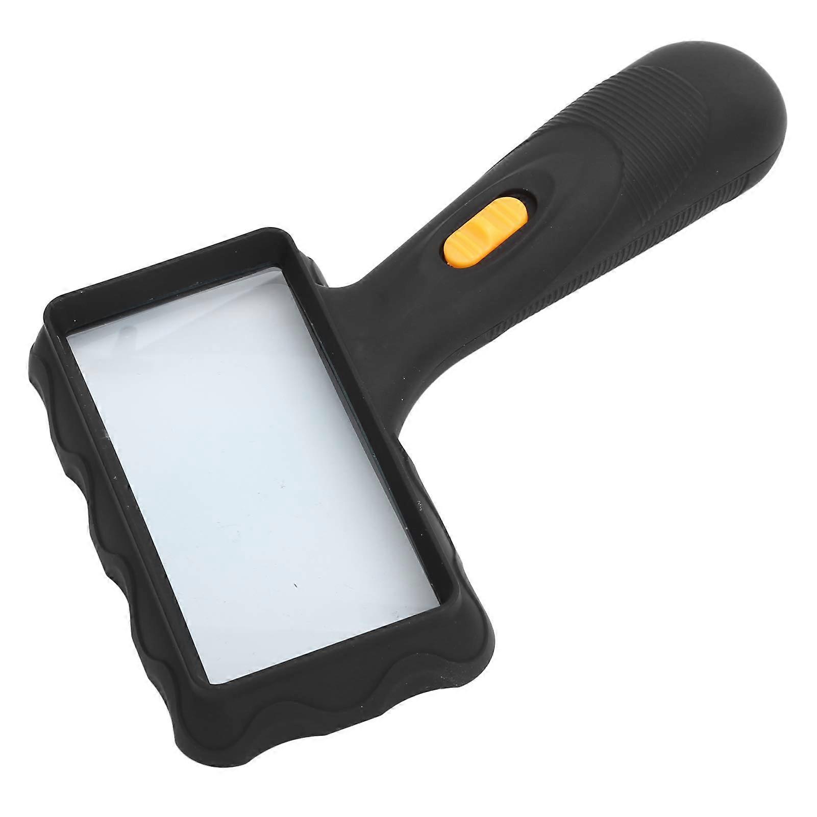 Magnifying glass with light, Handheld magnifying glass with 2 LED lights 2X lights 2X glass Handheld Rectangular Magnifier for Reading Jewelry.