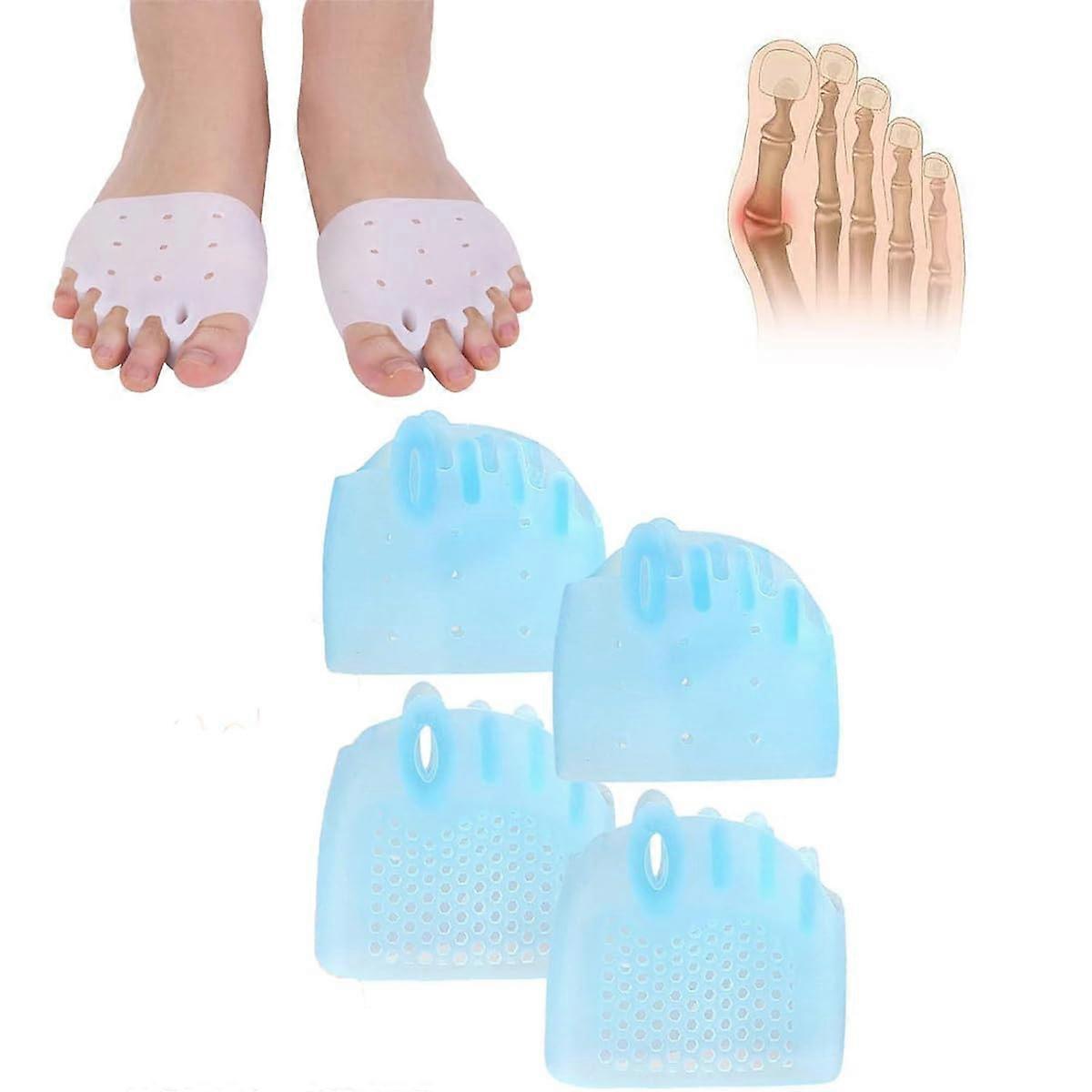 Hyggear Bunion Corrector, Silicone Toe Separators for Women and Men, Hyggear Corrector (Blue2Pc)