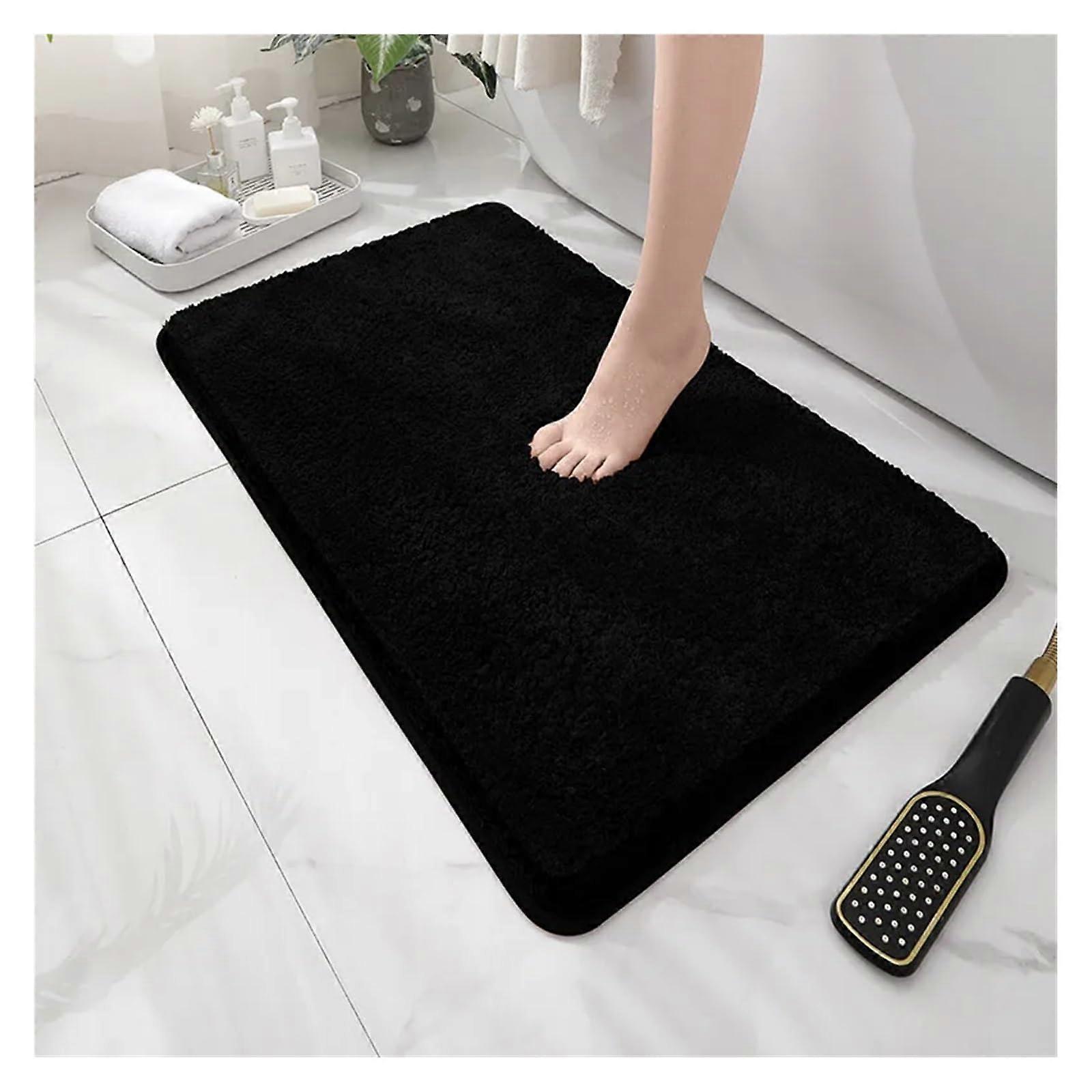 Soft Absorbent Non-Slip Bathroom Mat, Quick-Dry Polyester Bath Rug